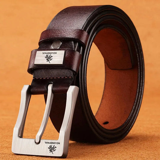 Leather Men's High-quality Buckle Jeans Leather Casual  Belt Business Denim Belt Men's Fashion Designer 2025 New