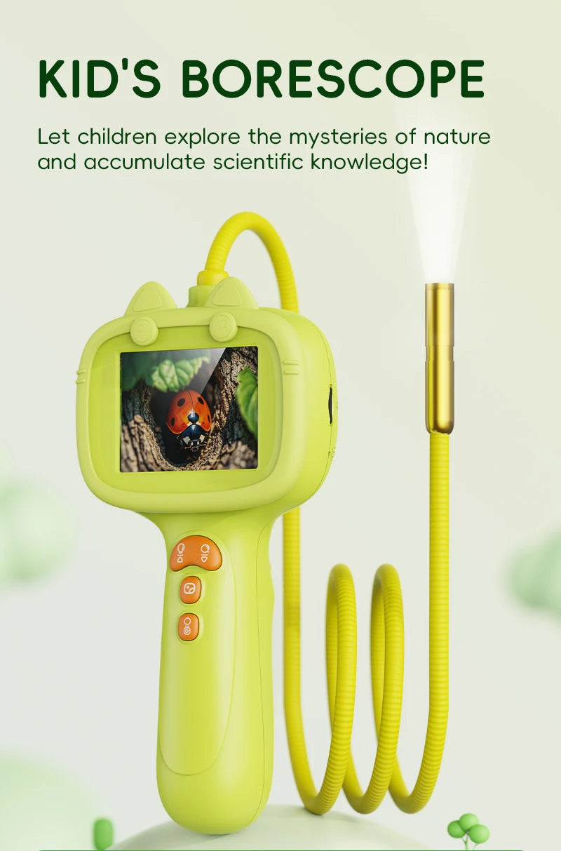 Kids Borescope Snake Camera with Light Outdoor STEM Educational Toy Endoscope Science Gift for Boys Girls Camping Explore Nature