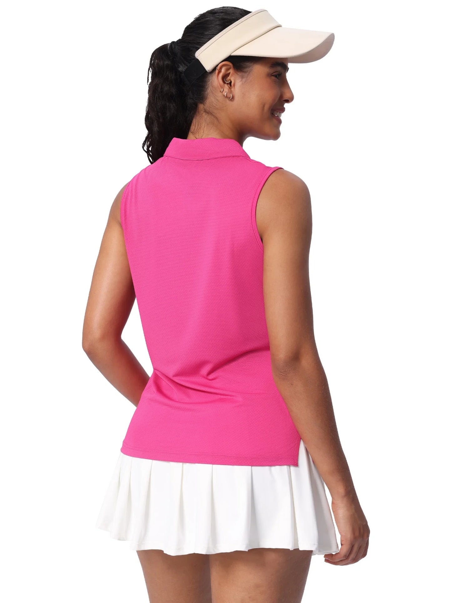 Women's Sleeveless Golf Shirts UPF 50+ Quickly Dry Tennis Polo Lightweight Sports Athletic Tank Tops