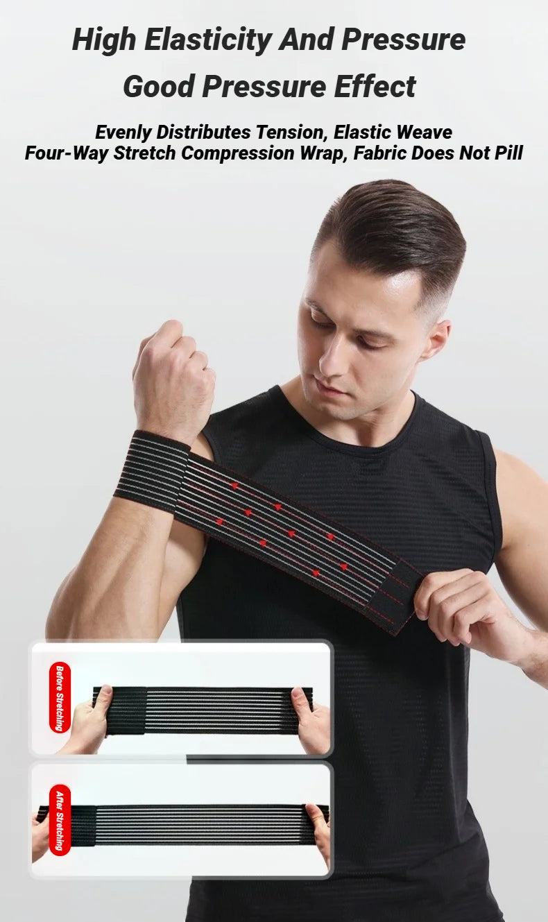 Adjustable Elastic Bandage Hand Sport Wristband Gym Support Wrist Brace Wrap Carpal Tunnel Sports Fitness Bracers Strap Stretchy