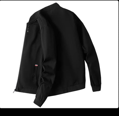 Men's M-4XL Autumn Thin Windproof Cycling Jacket with Zipper Long Sleeve