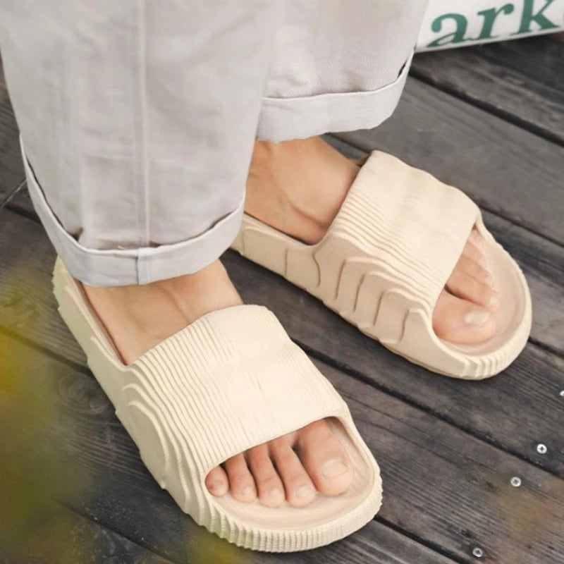 Indoor Outdoor Slippers For Men Women Summer Platform Shoes Soft EVA Anti-slip Couples Bathroom Beach Slides Leisure Sandals