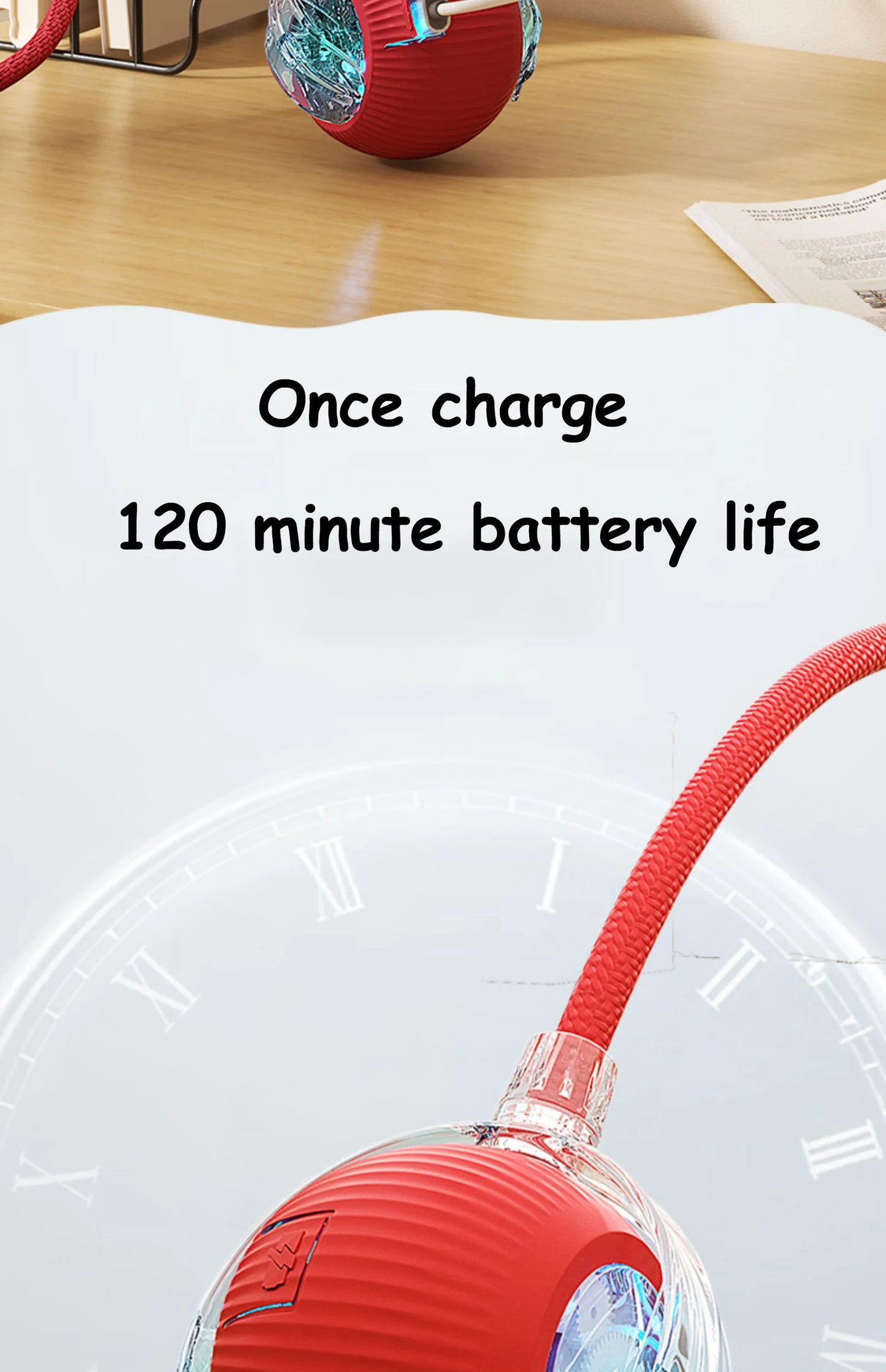 Interactive Smart Rolling Ball Toy for Cats & Dogs, Rechargeable Automatic Pet Play Toy