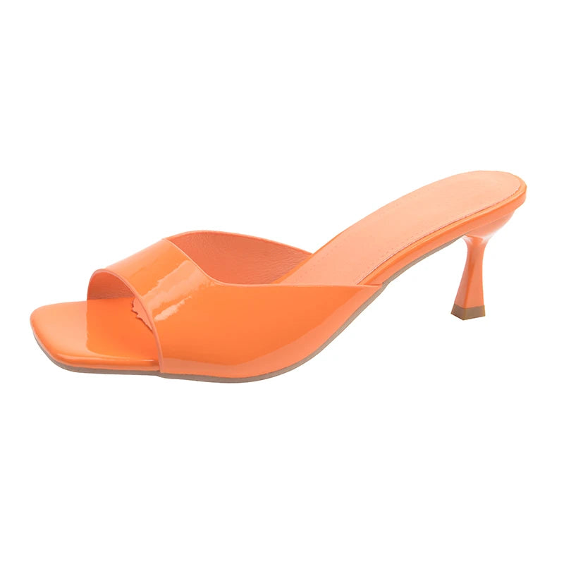 Women High Heel Sandals Summer New Fashion Square Toe Open Toe Women Elegant Casual Comfortable Black High Heel Sandals