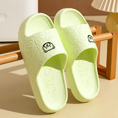 Men's Indoor Slippers Non-Slip EVA Insole Little Bear Print