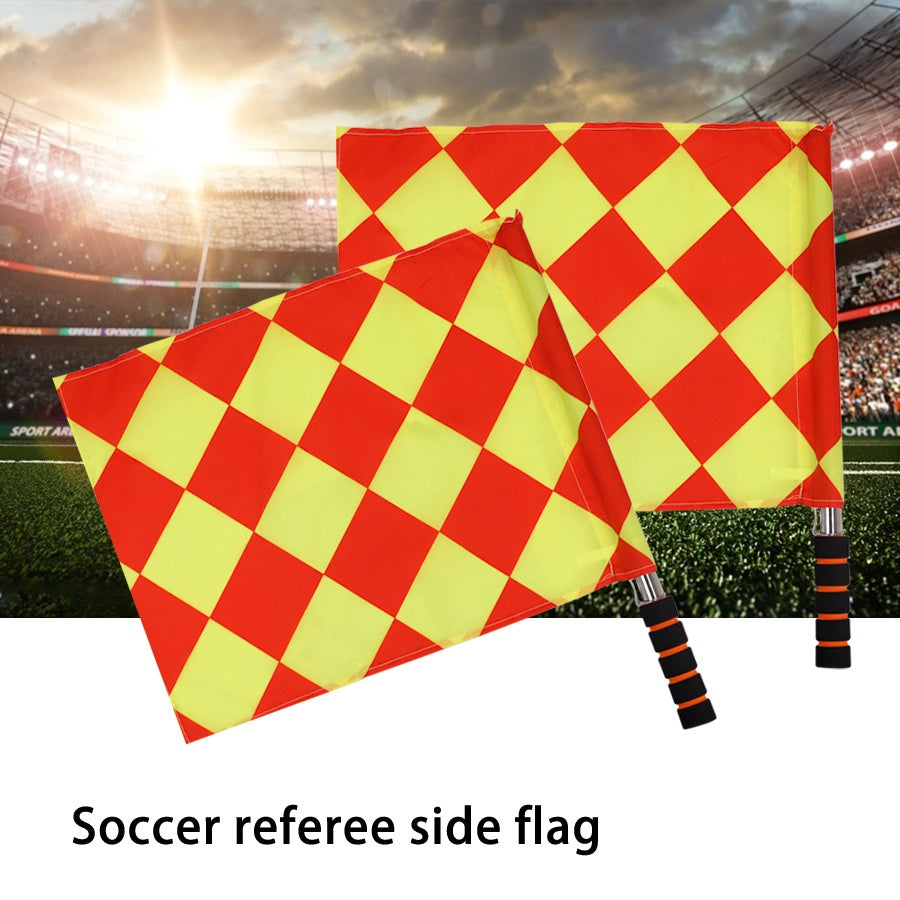 2pcs/Pack Soccer Referee Flags Professional Fair Play Sports Match Football Linesman Flags Sports Game Referee Equipment