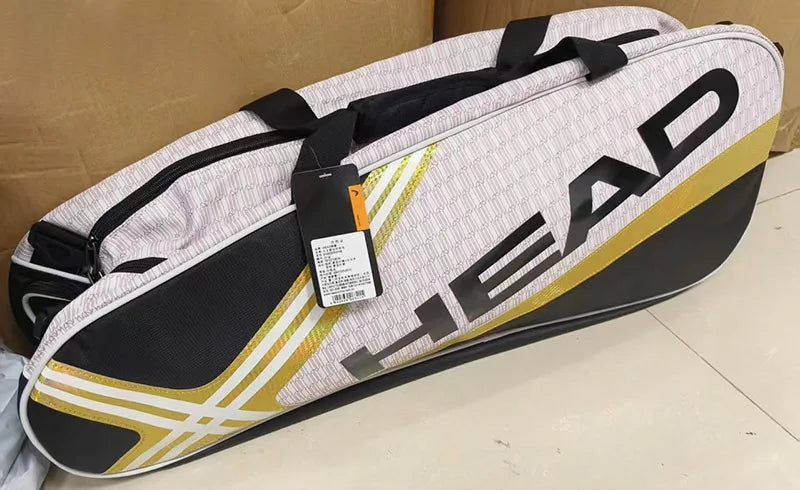 HEAD Tennis Rackets Bag Large Capacity 3-6 Pieces Tennis Backpack Badminton Gymbag Squash Racquet Bag With Separated Shoes Bag