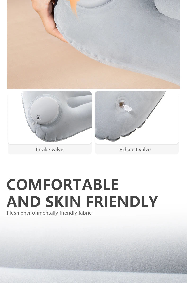 BISINNA Camping Inflatable Pillow Portable Ultralight Travel Hiking Air Sleeping Pillow for Neck and Lumbar Support