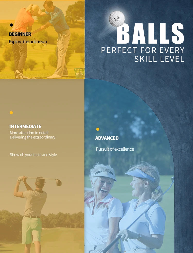 Caiton 100pcs 3-Layer Golf Balls - High Performance, Long Distance, Spin Control, Durable, High Accuracy - Training & All Levels