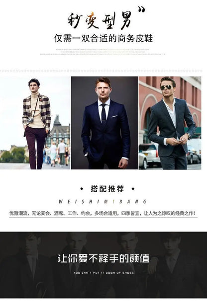 Men's Leather Formal Shoes, Genuine Leather Upper, Spring Autumn