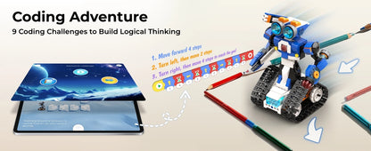 6-In-1 Steam Robot Building Kit With Remote Control For Kids