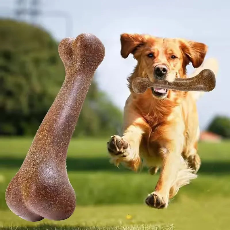 Natural Dog Bone Chew Toy – Non-Toxic, Nearly Indestructible Puppy Toy for Small, Medium & Large Dogs