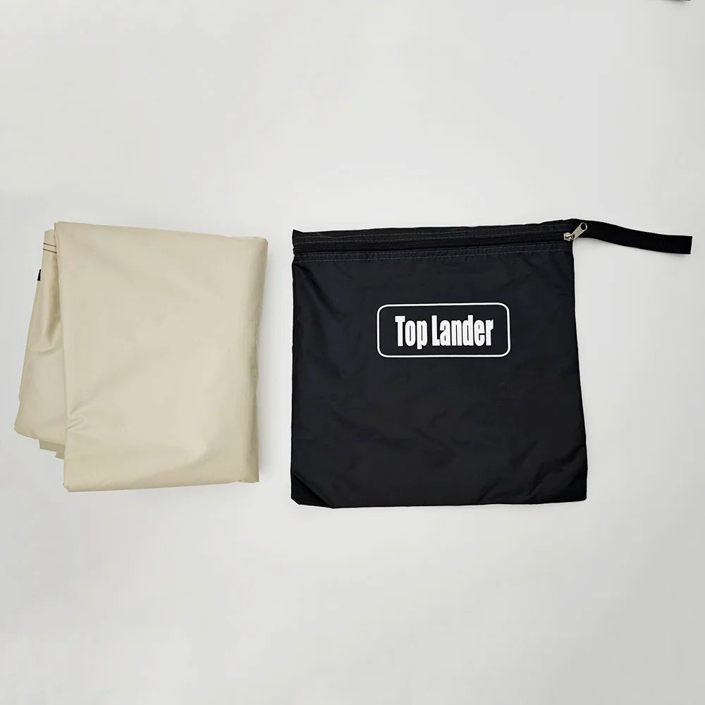 Car Side Awning With Suction Cup Anchors Black Waterproof UV Tent Shade