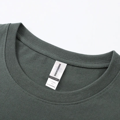 Men's Cotton T-Shirt Short Sleeve O-Neck Oversized Fit