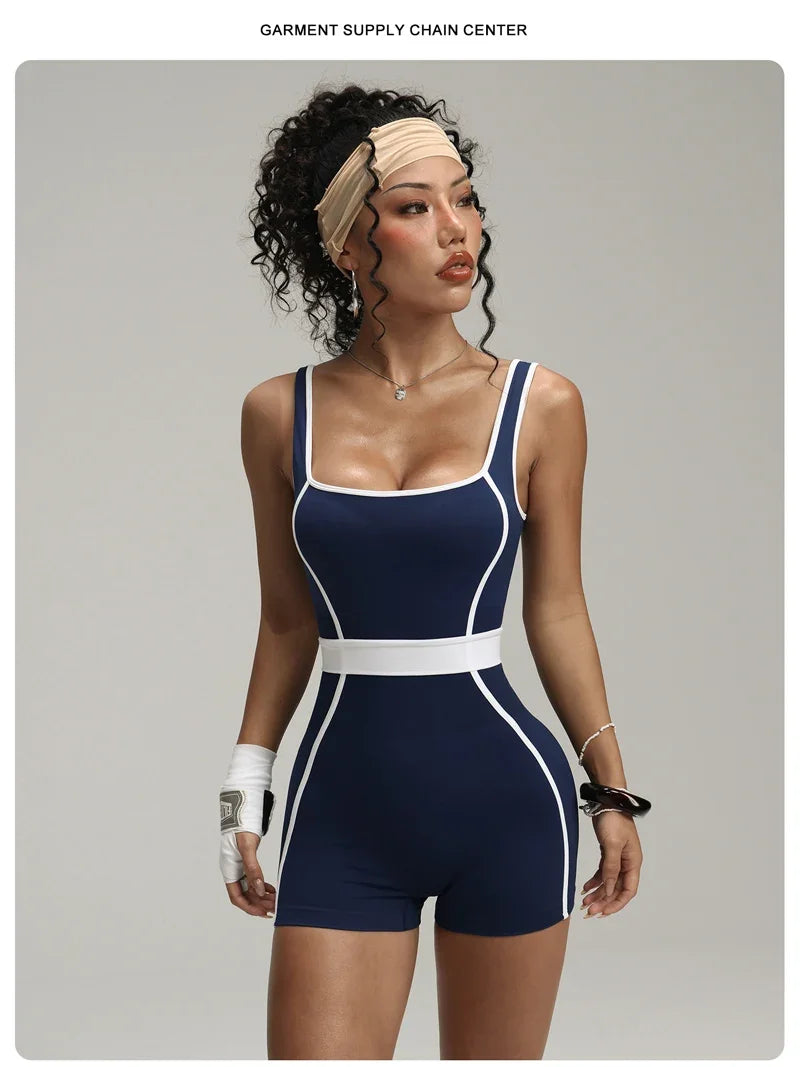 Women's Tracksuit Seamless Yoga Set Yoga Jumpsuits One Piece Workout Rompers Sportswear Gym Set Workout Clothes Women Bodysuit