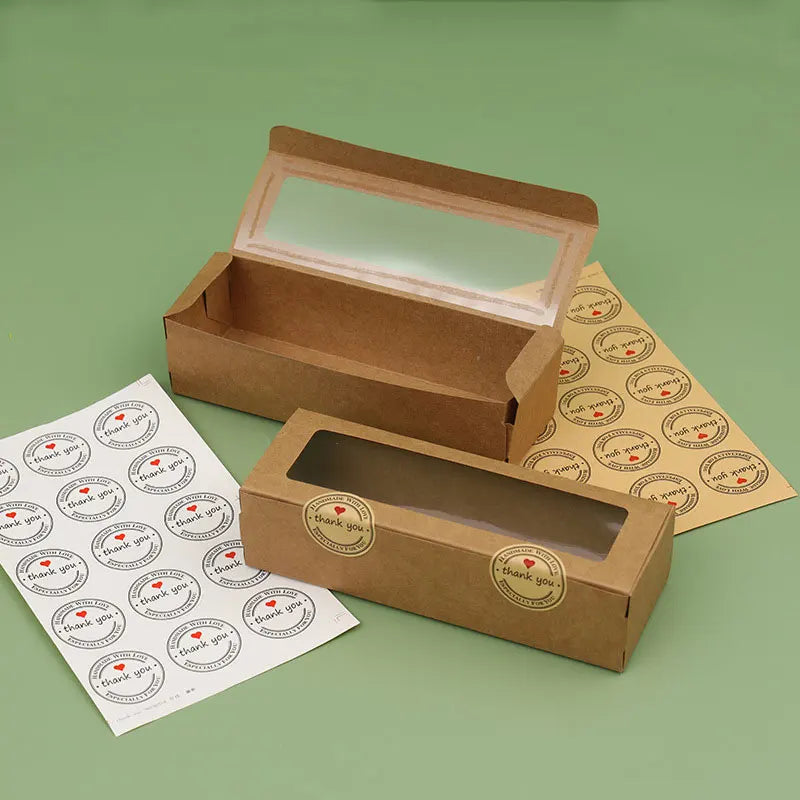 Transparent Window Kraft Paper Packaging Boxes – Birthday, Wedding, Party Gift Boxes
