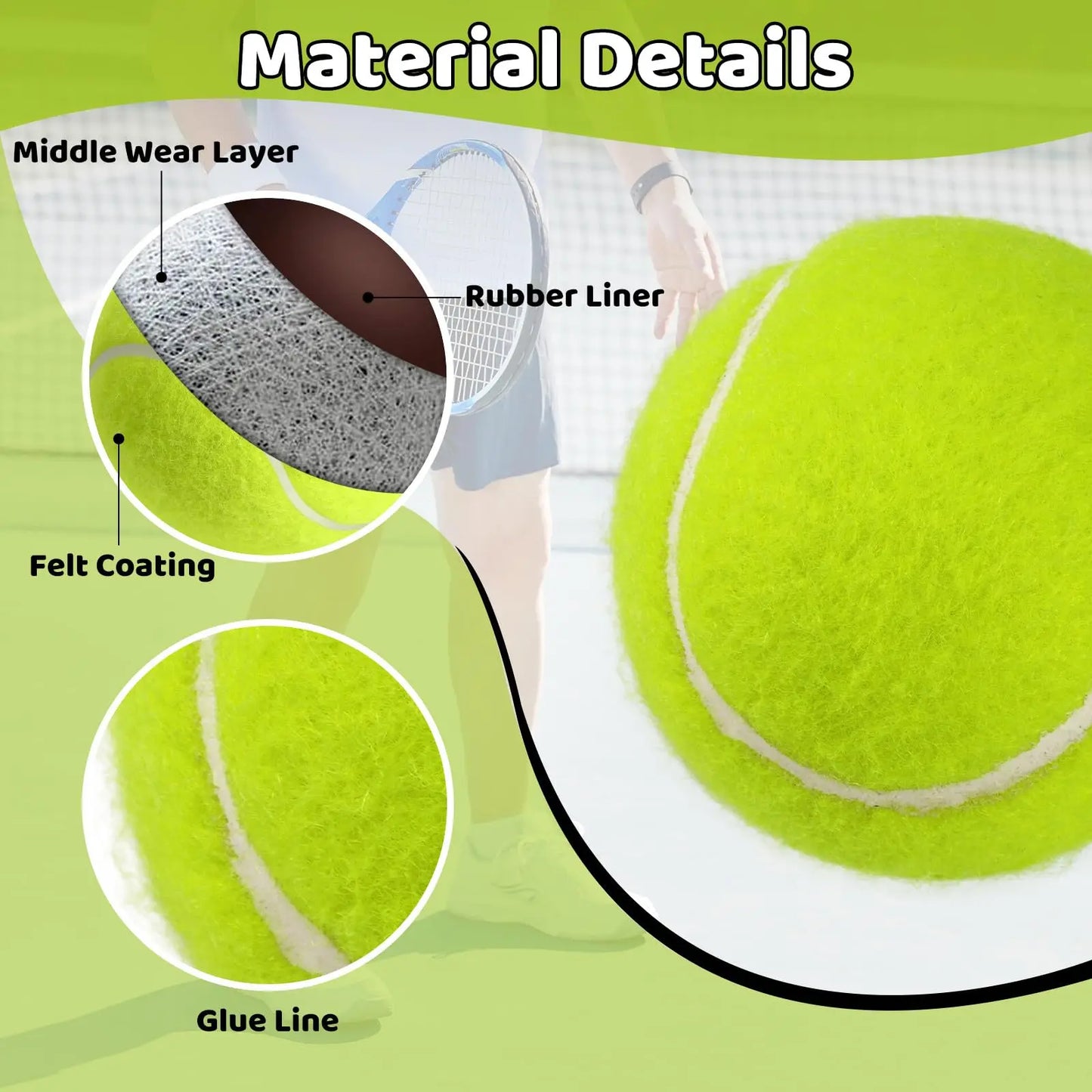 Tennis Training Ball with String Tennis Balls With Elastic Rope Tennis Training Partner Rebound Practice Ball Self Practice Tool