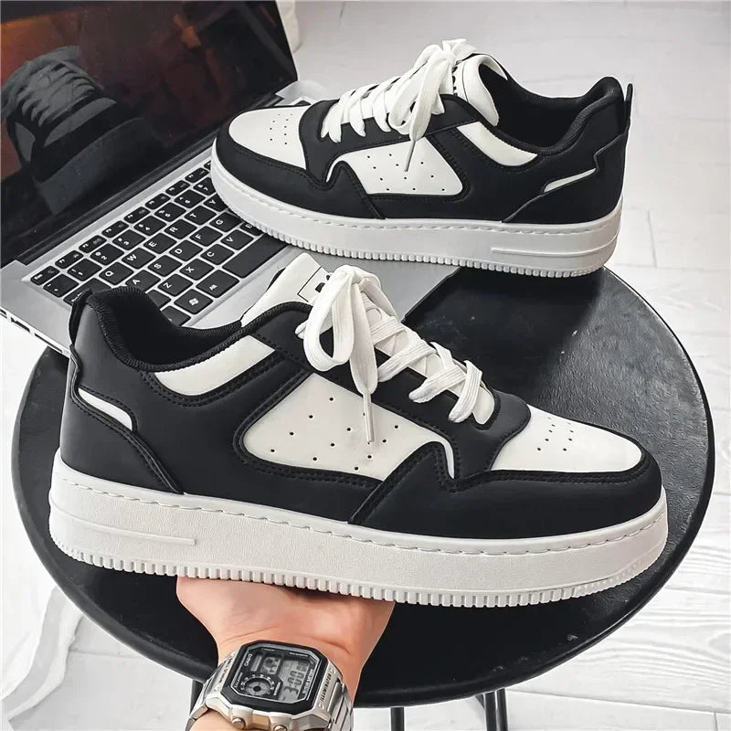 Men's Lace Up Sneakers Artificial Leather Lightweight Breathable