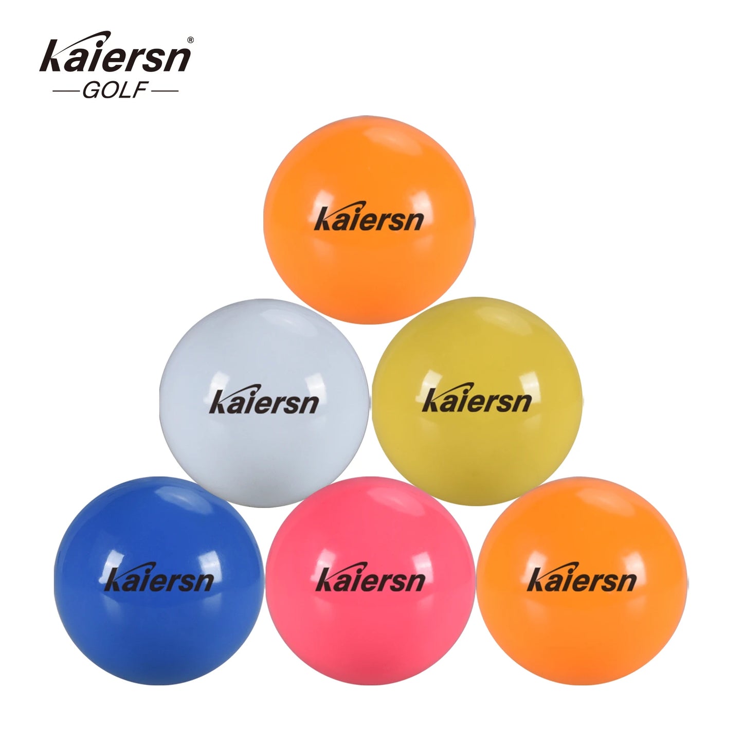 Kaiersn Colorful Park Golf Balls - 6cm/2.36in Durable Practice Balls for Outdoor Training, Kids & Adults (Multicolor Options)