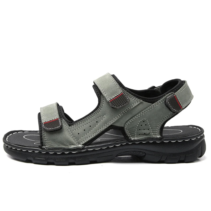 Leather Outdoor Men Sandals Casual Beach Sandals 38-48