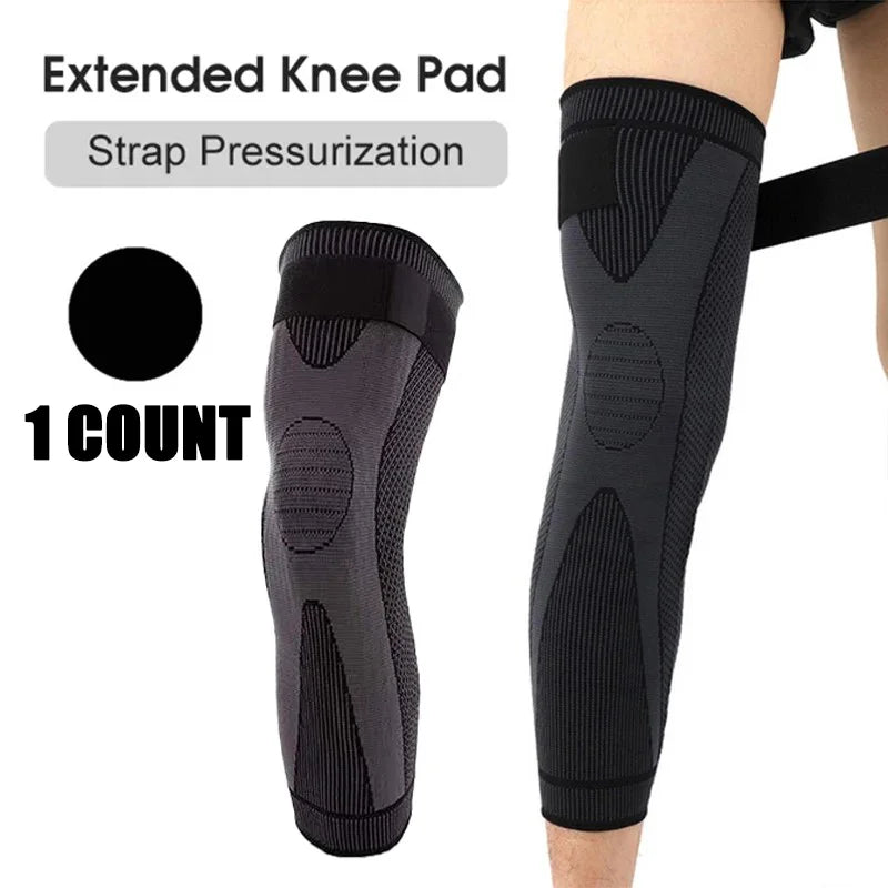 1/2 Pcs Compression Knee Pads Support Lengthen Stripe Sport Sleeve Arthritis Joint Pain Protector Elastic Kneepad Brace