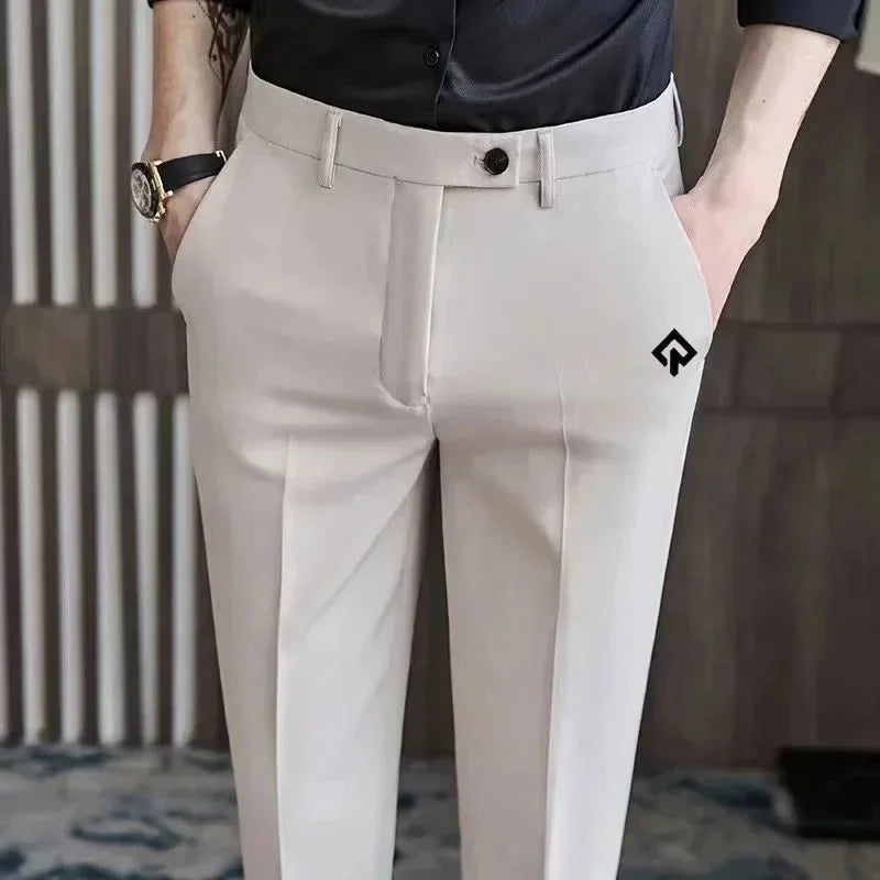 Men Golf Trousers Slim-fit Drape Casual Golf Pants Men Korean Version Slim-fit Elastic Skinny Golf Clothing Sports Ninth Pant