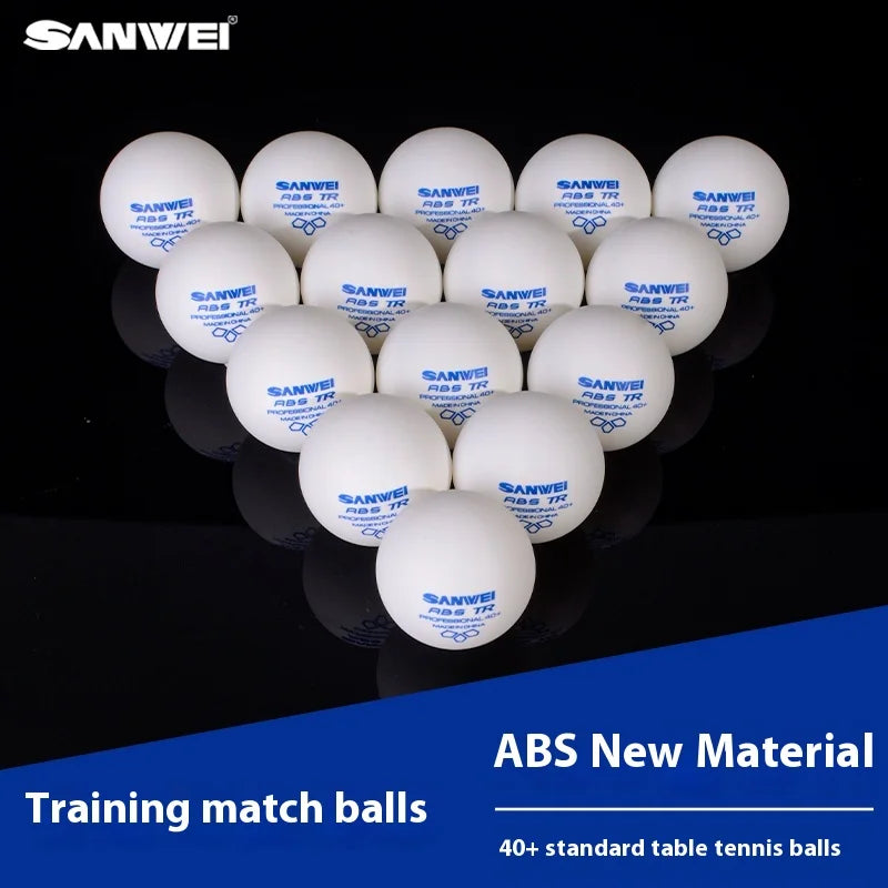 SANWEI TR 3 Star Table Tennis Balls 40+ ABS New Material with Seamed Durable Professional Ping Pong Balls for Training 50/100pcs