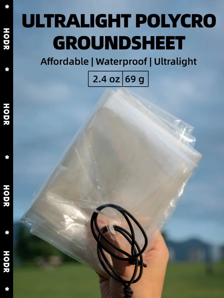 Ultralight Polycro Footprint 69g — Waterproof Tent Groundsheet Tarp Mat, Compact Portable Camping Gear, Hiking Shelter Accessory