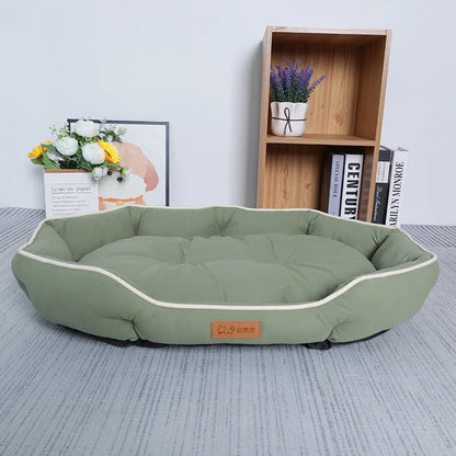 Corduroy Pet Sofa Bed For Large Dogs Winter Sleeping Cushion