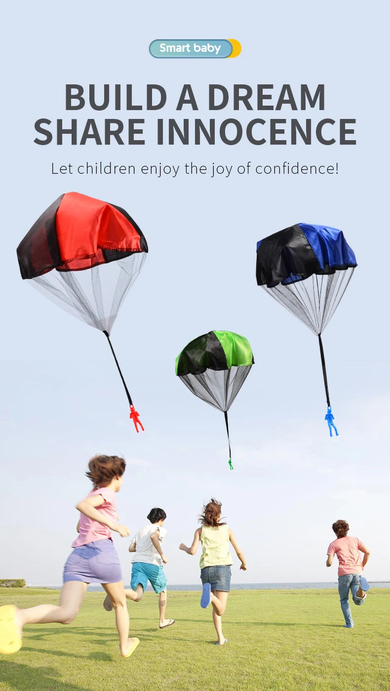 6/12PCS Parachute Toy Tangle Free Outdoor Flying Parachute Hand Throw Flying Toys for Spring Children's Day Kids Party Favors