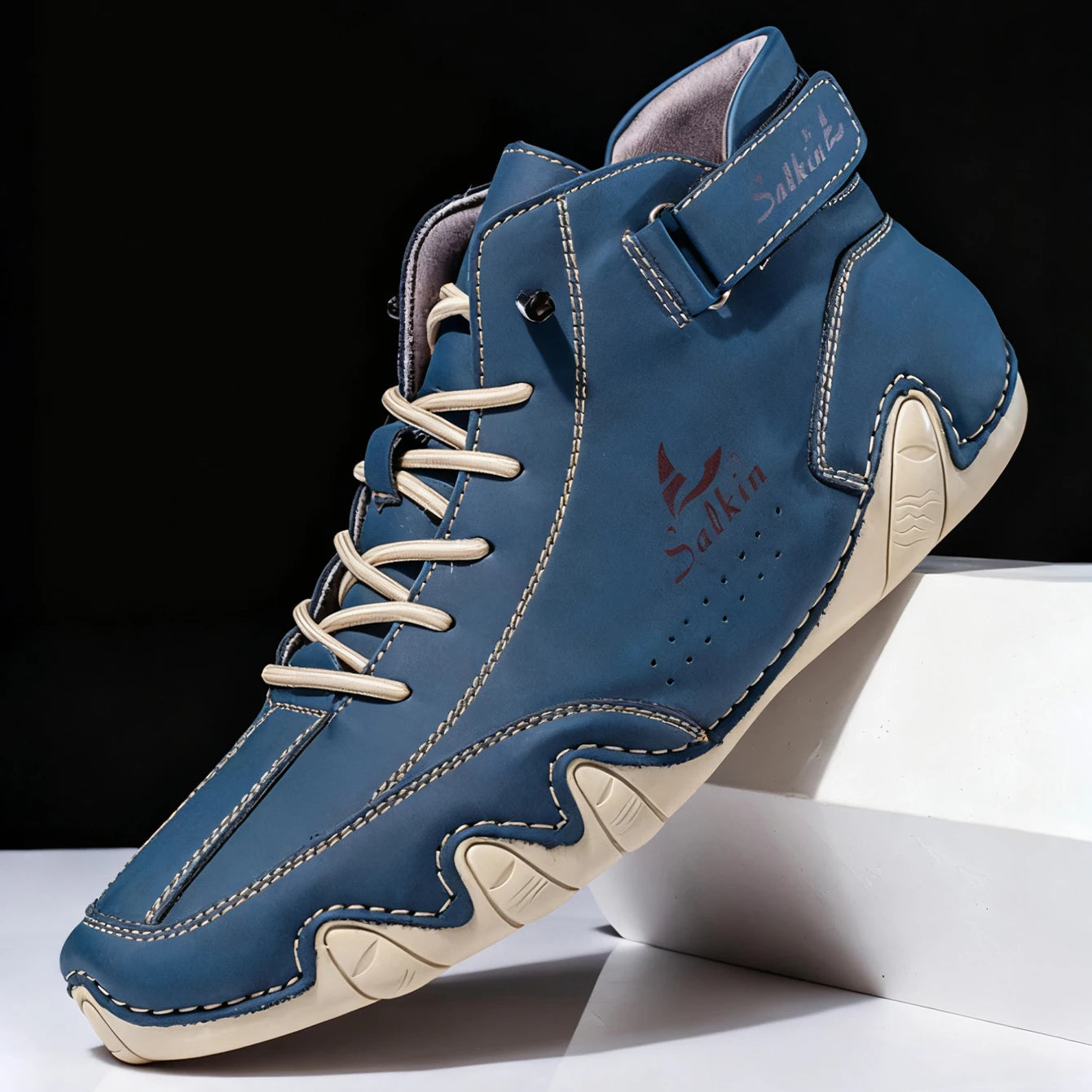 Handmade Outdoor Men Boots Men Casual Leather Shoes Autumn Retro Breathable Casual Men's Sneakers Fashion Lace Up Ankle Boots