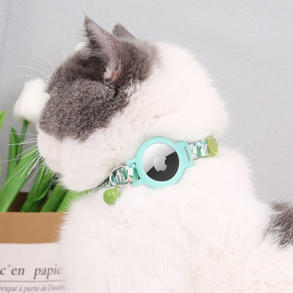 Pink Nylon Cat Collar With Bell For Tracking Device