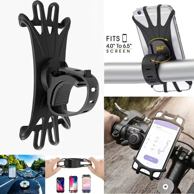360 Rotatable Phone Holder Hitch Mounted for Bicycle and Motorcycle Silicone