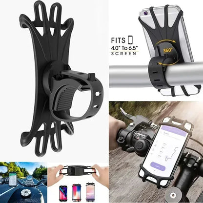 360 Rotatable Phone Holder Hitch Mounted for Bicycle and Motorcycle Silicone