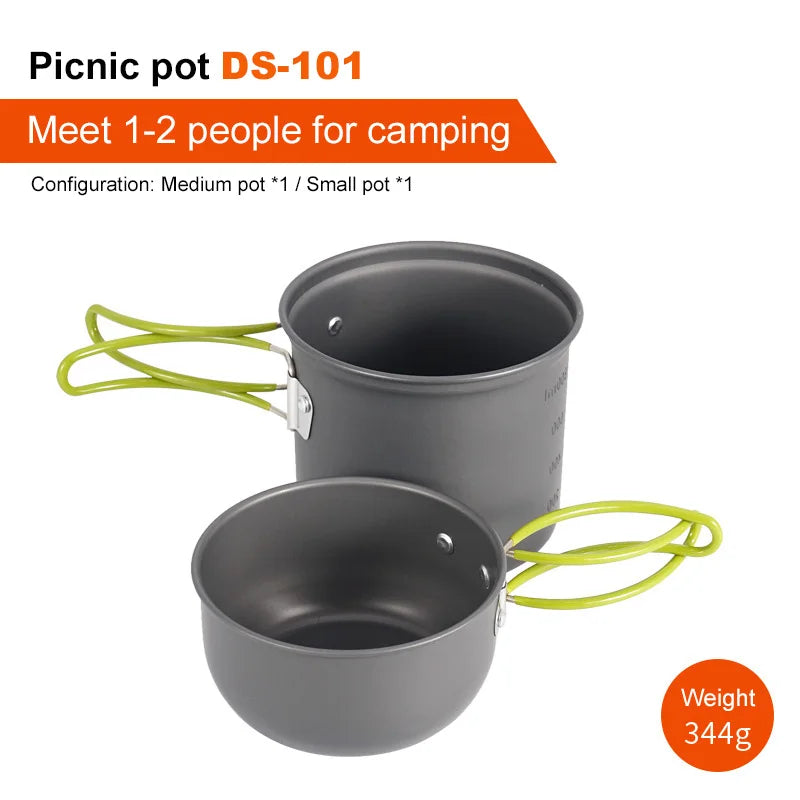 Ultralight Camping Pot Set 0.8L Aluminium Alloy 1-2 People