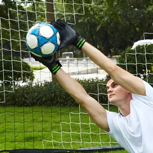 Sportout Goalie Gloves, Goalkeeper Gloves with Fingersave, Soccer Gloves, Breathable Soccer Goalie Gloves, 4mm Latex, for Kids