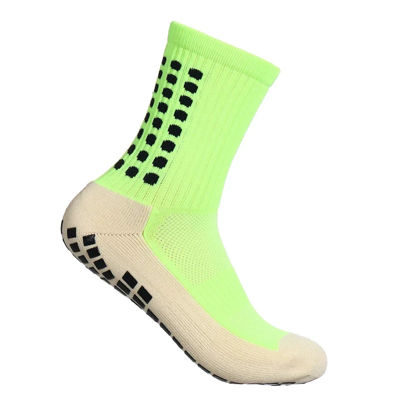 MagiMobo Grip Football Socks Glue Dispenser Men Mid Calf Socks Non Slip Running Sports Socks
