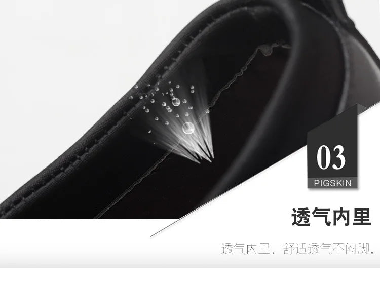 Men Slip On Black Leather Dress Shoes Pointed Toe Rubber Sole Plus Size