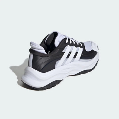 Mens Running Shoes Wear Resistant Mesh Upper Rubber Outsole Black White