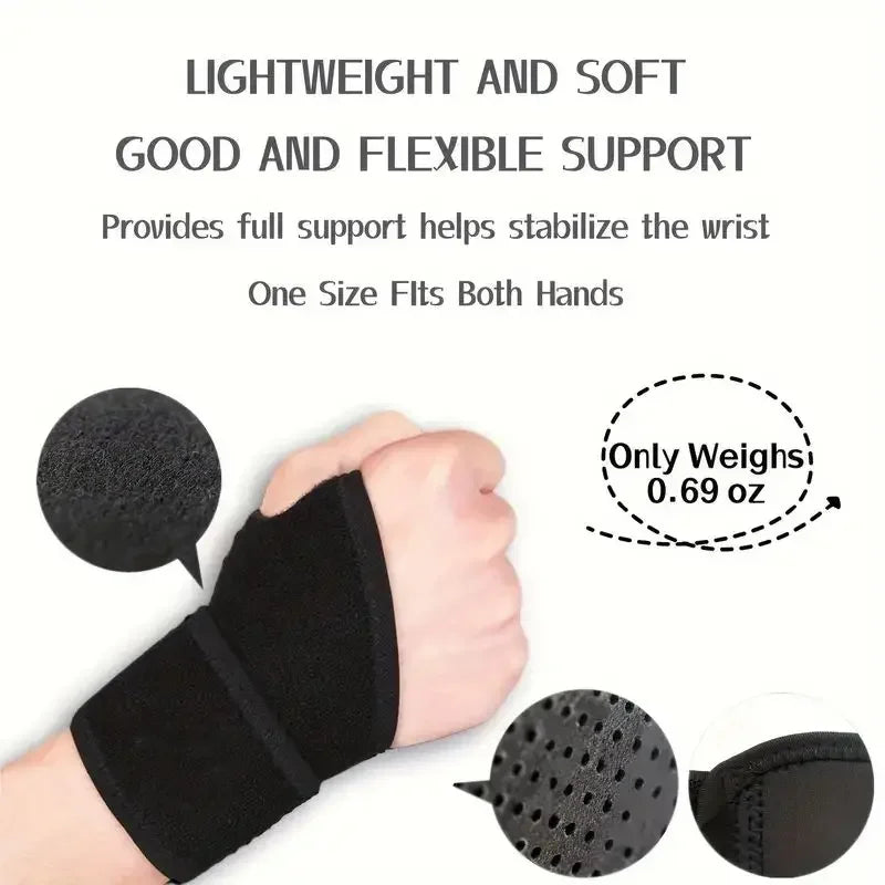Adjustable Wrist Brace Perfect for Women & Men Support Wrap Strap Hand Carpal Tunnel Brace Fitness Suitable Both Right Left Hand