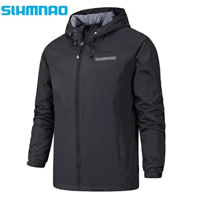 Men's Hooded Windproof Waterproof Polyester Jacket