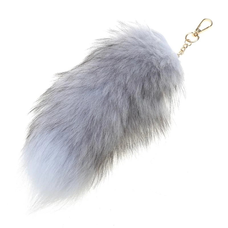 Fluffy Wolf Tail Keyring Charm