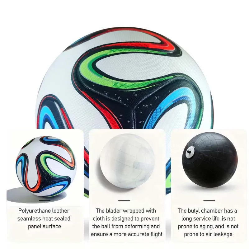 Football Men and Women 2014 Competition Size 5 Pu Adult Futebol Outdoor Sports Training Ball Professional Thickened Team Football