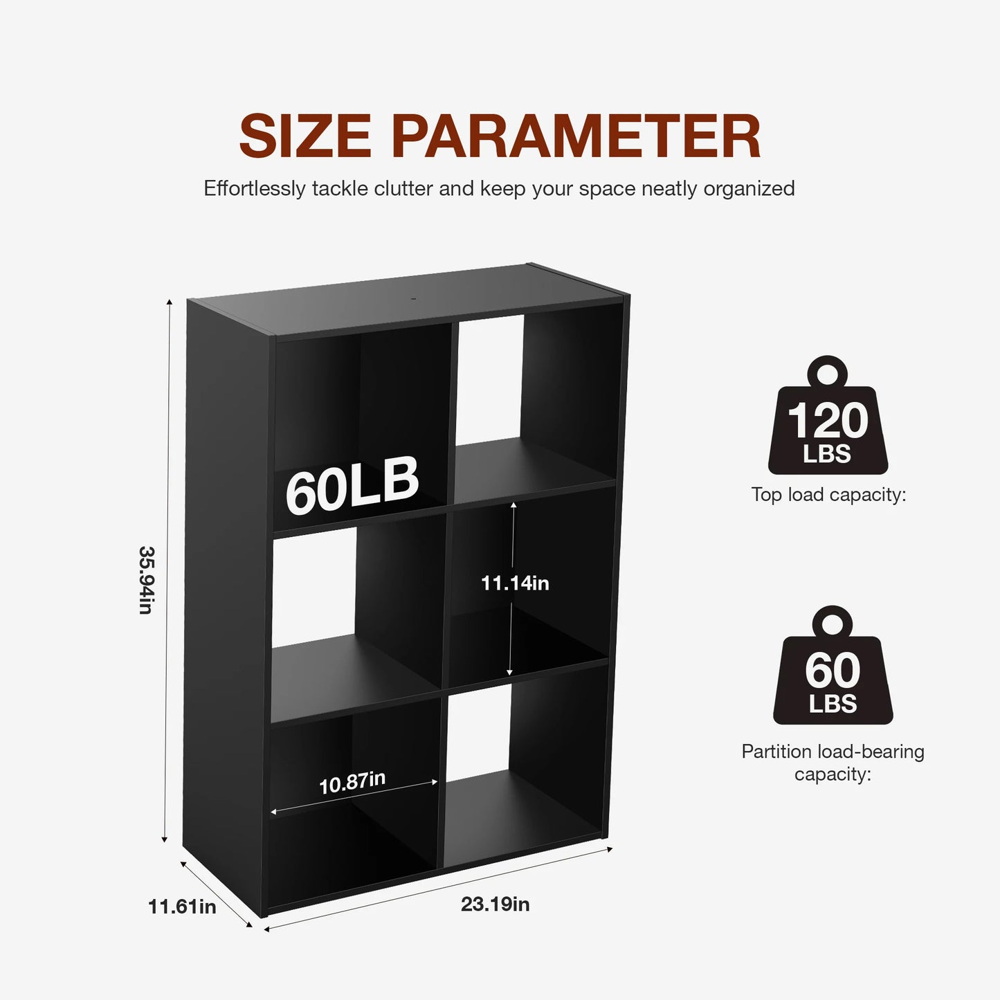 JHK 9 Cube Storage Organizer Wooden Shelf Bookcase Open Bookshelf for Living Room and Home Office Display Storage Bookcase