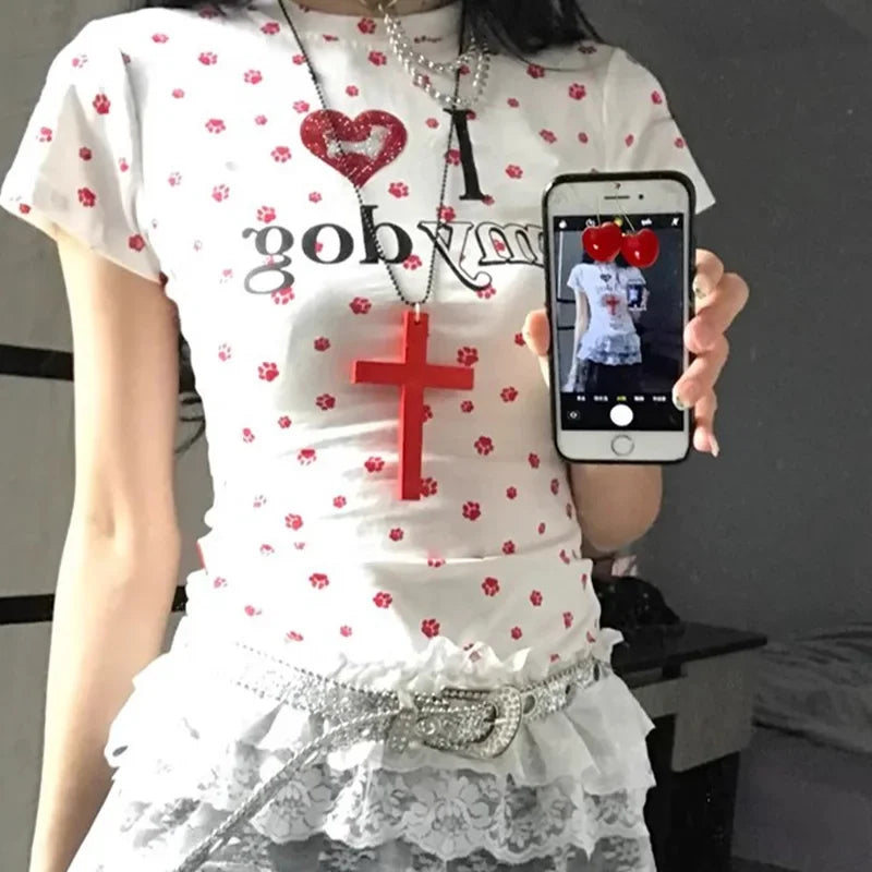 2025 New Cool Punk Gothic Wood Cross Pendant Necklace for Women Men Vintage Black White Hip Hop Y2k Necklace Party Jewelry Gift