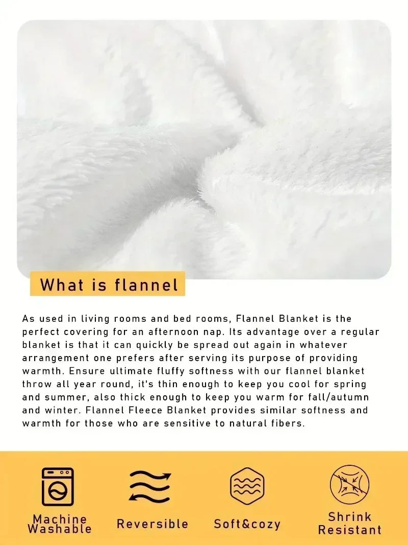 Christmas Flannel Blanket – Cozy Soft Throw for Couch, Bed & Sofa, Holiday Gift Idea