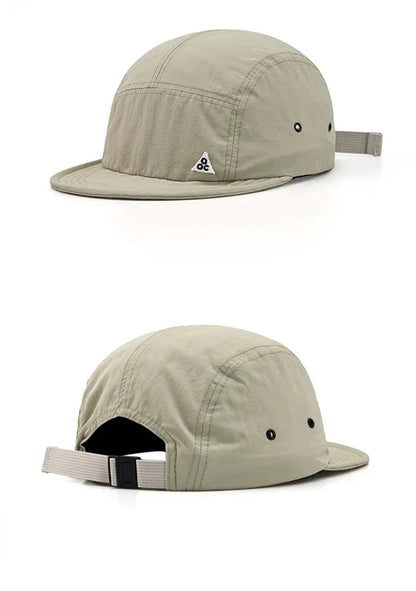5 Panel Short Brim Quick Dry Baseball Cap Polyester One Size Unisex UPF50 Plus