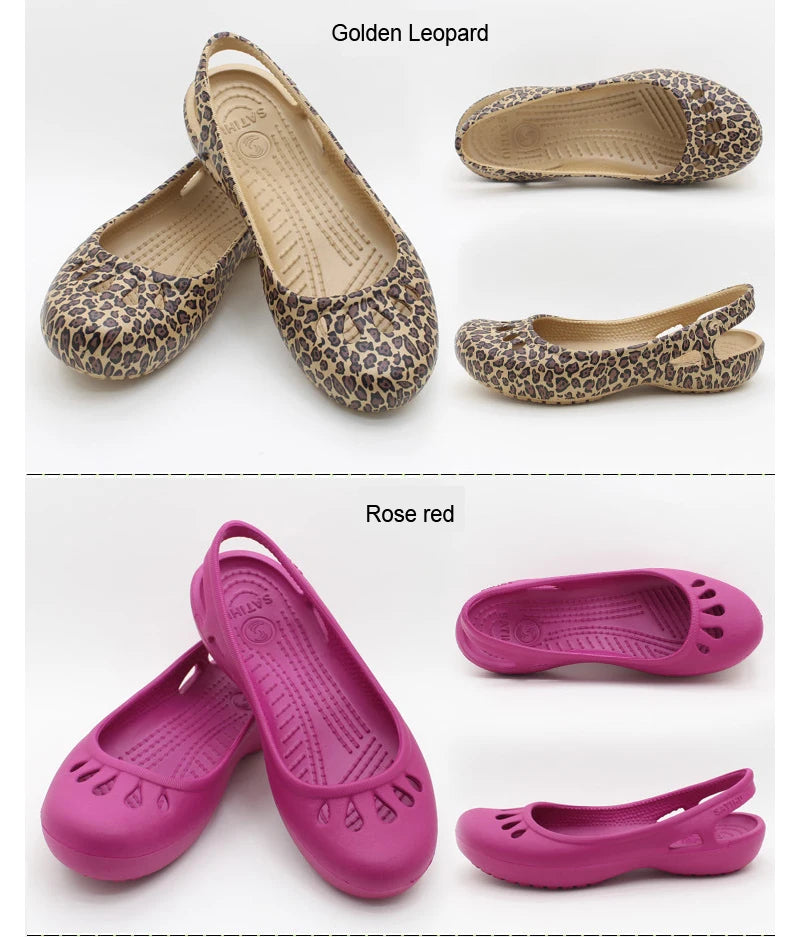 Certified Satihu Summer New Lightweight Anti Slip Hole Shoes  Clog For Women's Flat Bottom Sandals Nurse Outdoor Beach Jelly