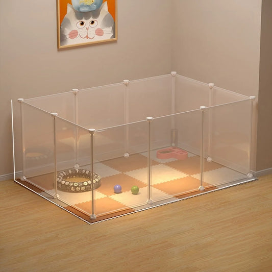 Pet Fence Household Isolation Cat Cage Dog Fence Large Free Space Indoor Cat Nest Assembly Cage Cat Cage