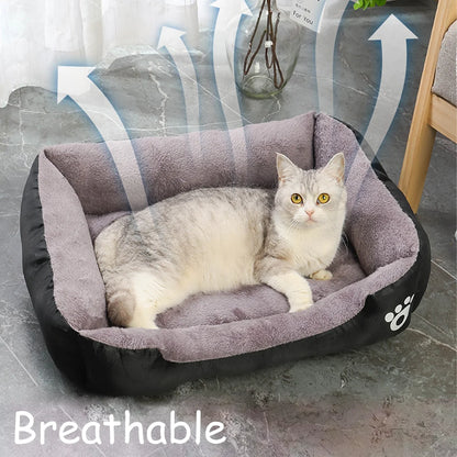 Winter Pet Bed For Dogs And Cats Soft Warm House Mat Waterproof Fiber